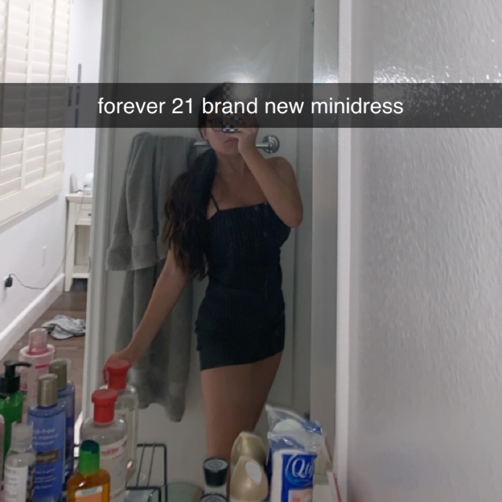 brand new striped bodycon minidress